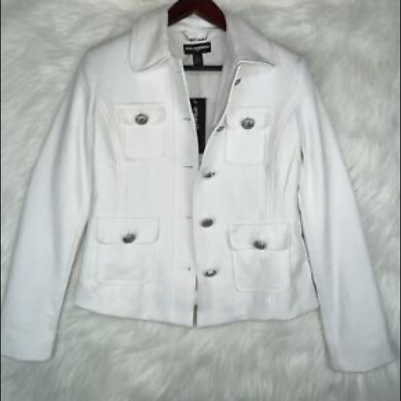 KARL LAGERFELD PARIS Pink Blazer with silver military style buttons - Picture 5 of 9